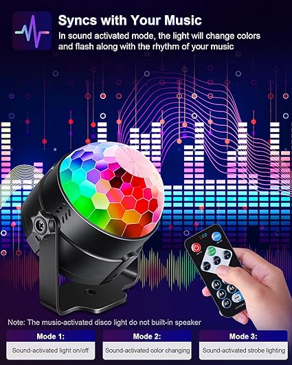 Sound Activated Party Lights (2 Pack)
