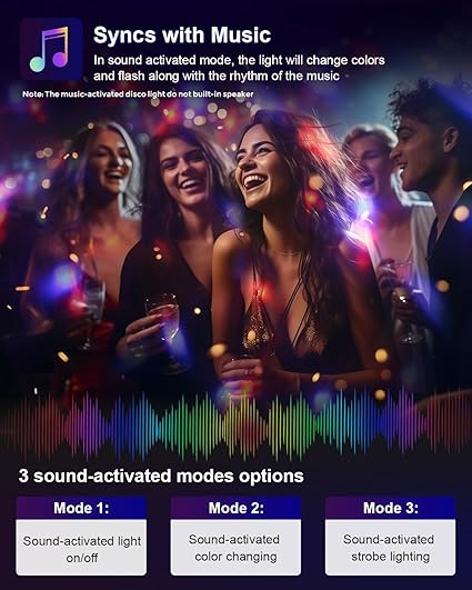 Sound Activated Party Lights (2 Pack)