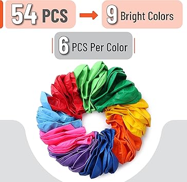 12 Inch Balloons (54 Pack)