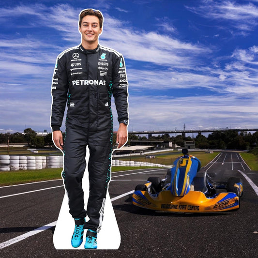 George - Celebrity cutout, Star Cutout - Life size cutout, Custom Cutout, and Fan Cutout, Waterproof, corrugated Plastic - F1 - Russell