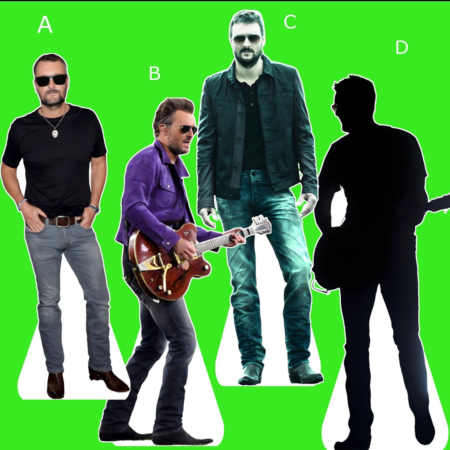 Eric - Life size cutouts, celebrity cutouts, custom cutouts, star cutouts, and fan cutouts, waterproof, Black, Church