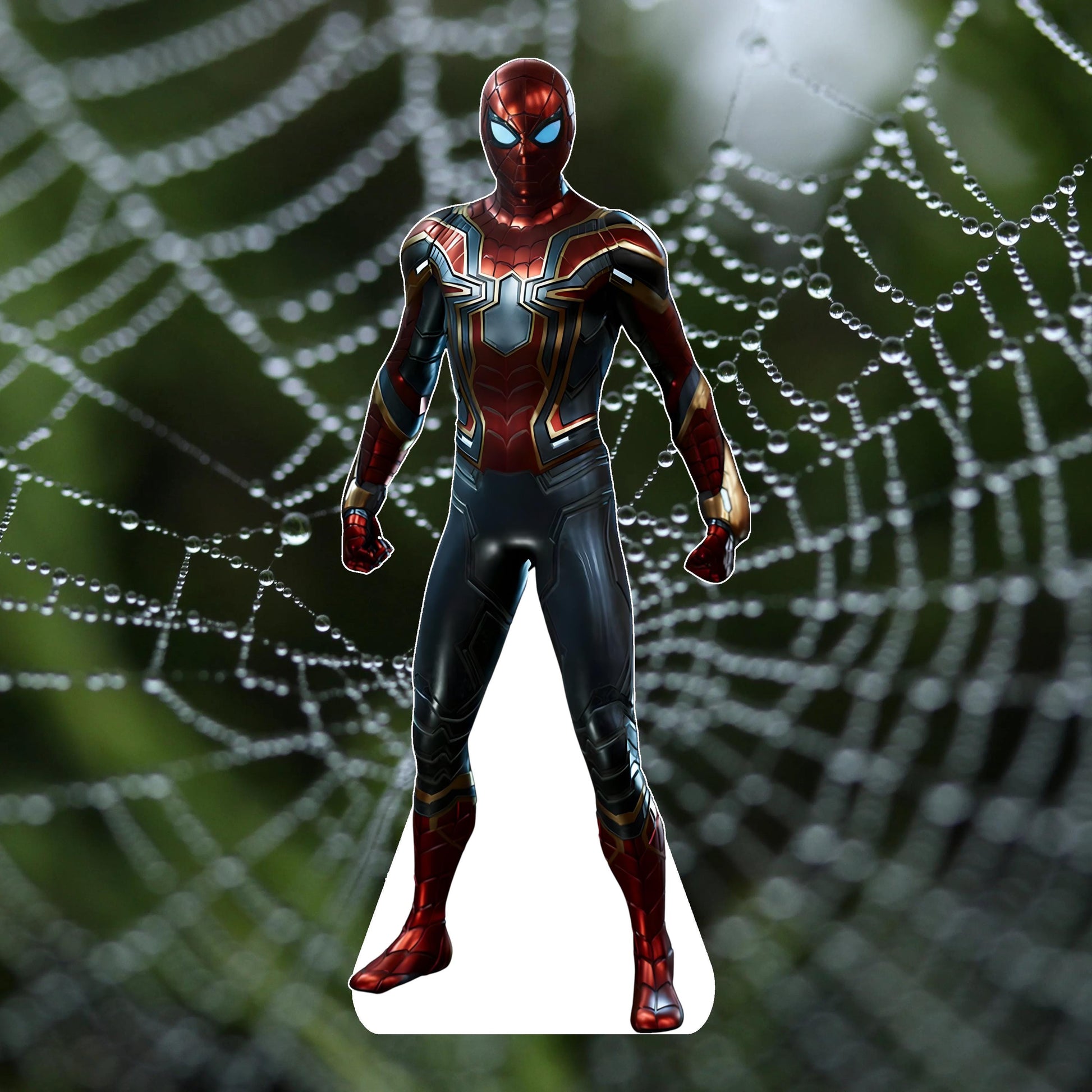 Spiderman - Movie Characters Cardboard Cutout, Stand Up Prop, Waterproof, Corrugated Plastic, Support Included, Multi-Size Options - Style-2