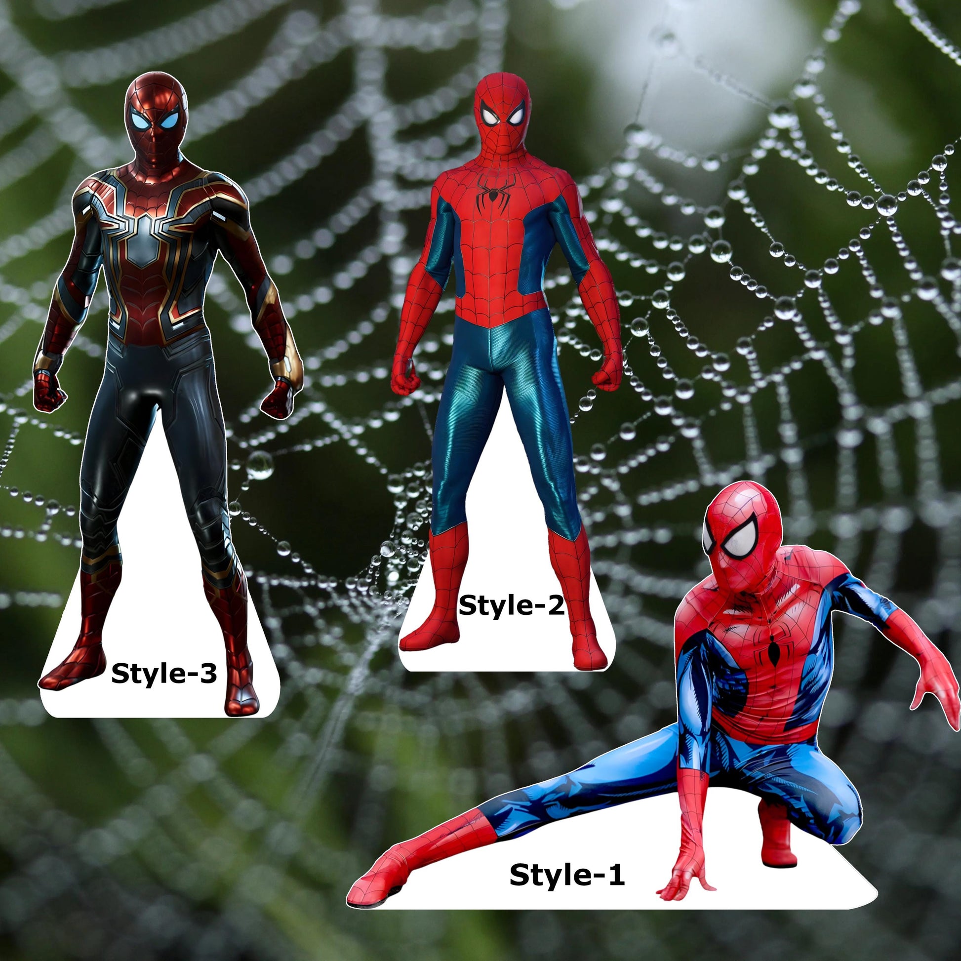 Spiderman - Movie Characters Cardboard Cutout, Stand Up Prop, Waterproof, Corrugated Plastic, Support Included, Multi-Size Options - Style-2