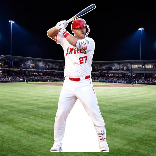 Mike - Celebrity cutout, Star Cutout - Life size cutout, Stand Up, Custom Fan Cutout, Waterproof, corrugated Plastic - Baseball - Trout