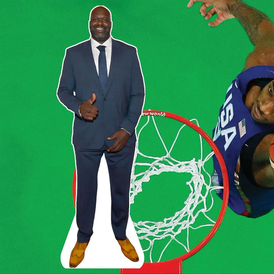 Shaquille - Celebrity, Star Cutout, Life size cutout, Stand Up, Custom Fan Cutout, Waterproof, corrugated Plastic - Basketball - O'Neal - B
